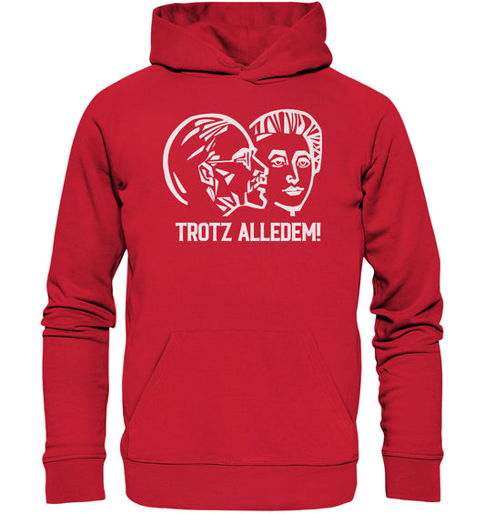 DDR Ostalgie Kapuze / Organic Hoodie Unisex • DDR STAATSRATSGEBÄUDE - TROTZ ALLEDEM!