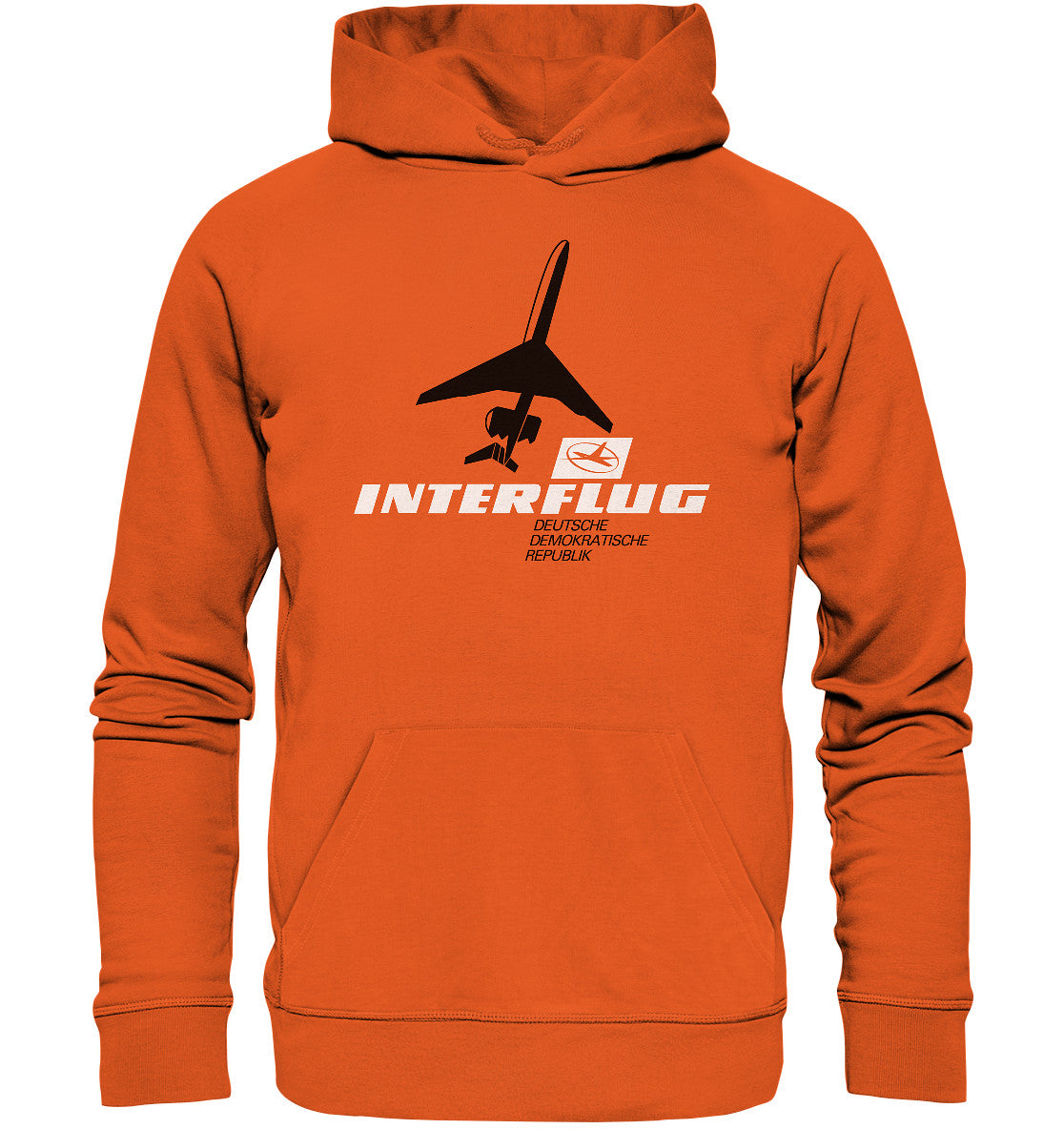 DDR Ostalgie Kapuze / Organic Hoodie Unisex • IF - INTERFLUG DDR - ORIGINAL WERBUNG 1981