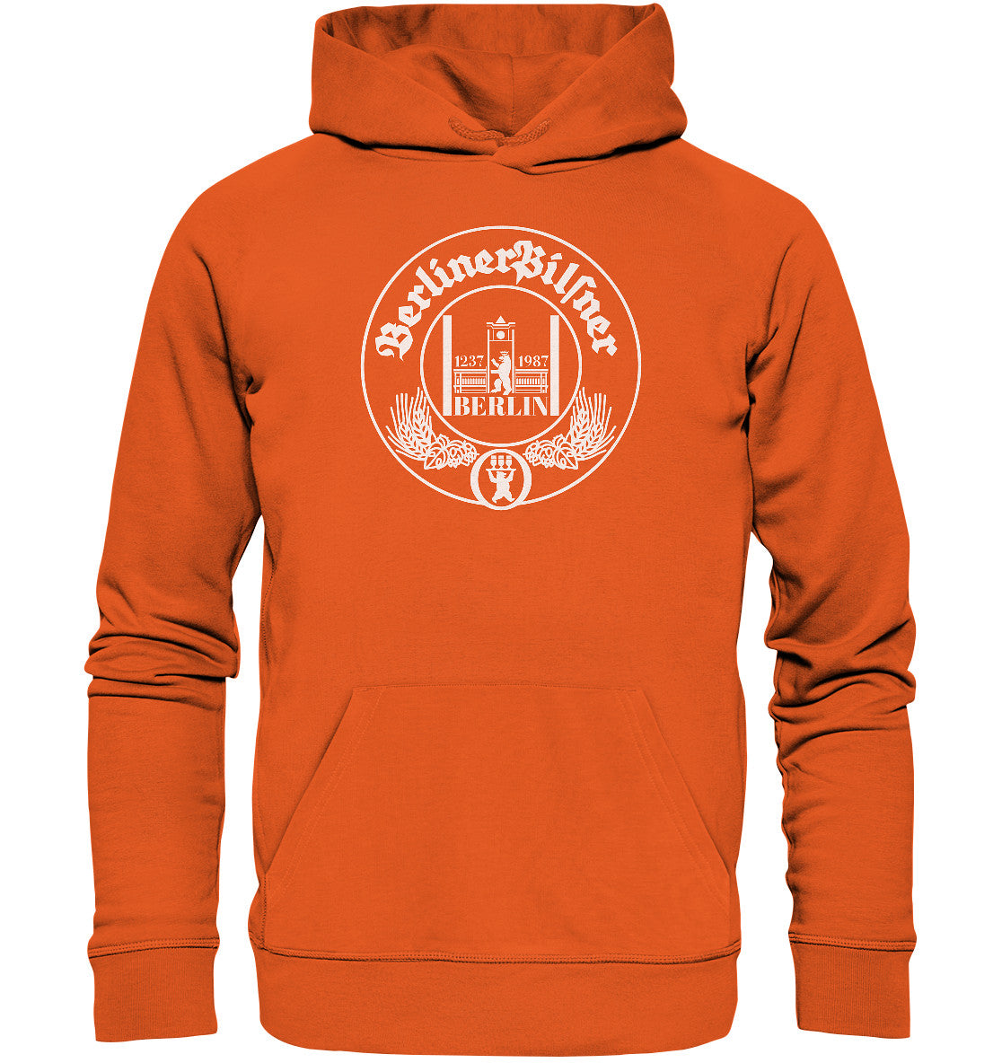 DDR Ostalgie Kapuze / Organic Hoodie Unisex • VEB BERLINER PILSENER 1237-1987