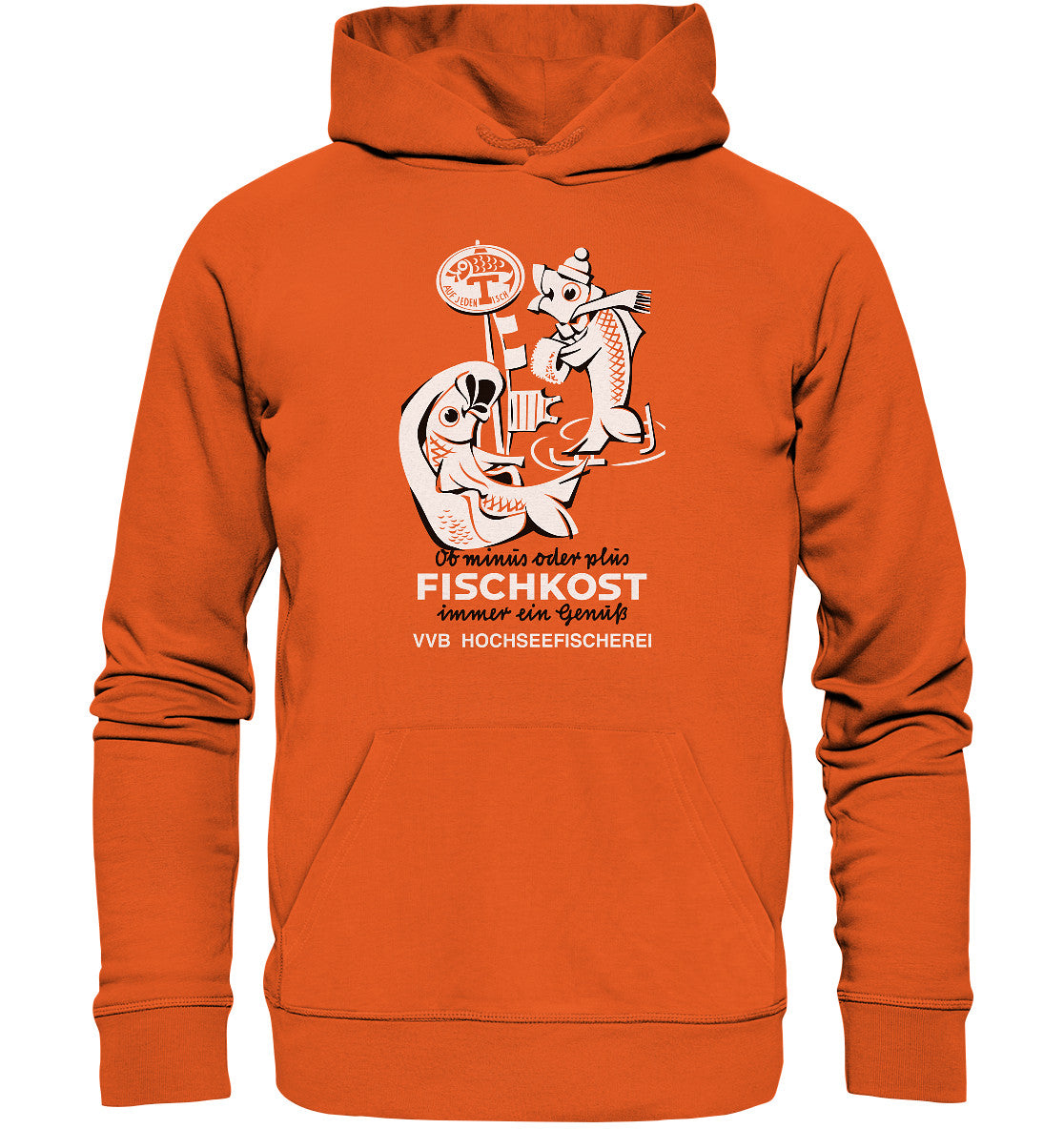 DDR Ostalgie Kapuze / Organic Hoodie Unisex • VVB HOCHSEEFISCHEREI FISCHKOST