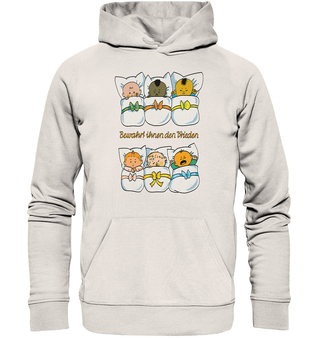 DDR Ostalgie Kapuze / Organic Hoodie Unisex • BEWAHRT IHNEN DEN FRIEDEN (DDR ORIGINAL-PLAKAT)