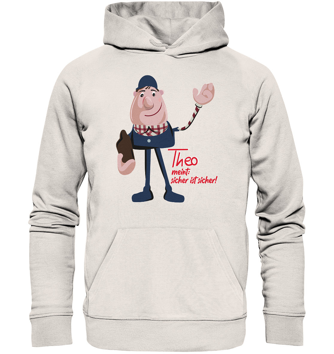 DDR Ostalgie Kapuze / Organic Hoodie Unisex • ARBEITSSCHUTZ THEO - SICHER IST SICHER