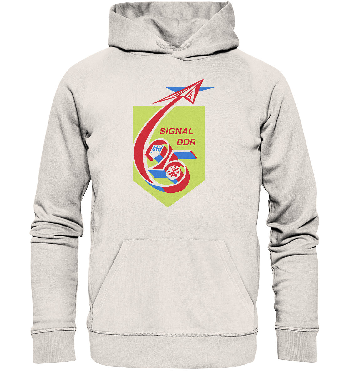 DDR Ostalgie Kapuze / Organic Hoodie Unisex • SIGNAL DDR 25 - FDJ, GST 1974