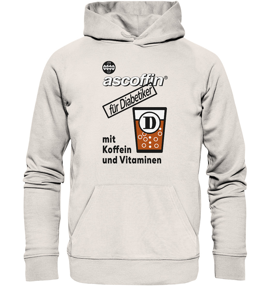 DDR Ostalgie Kapuze / Organic Hoodie Unisex • GERMED ASCOFFIN DIABETIKER