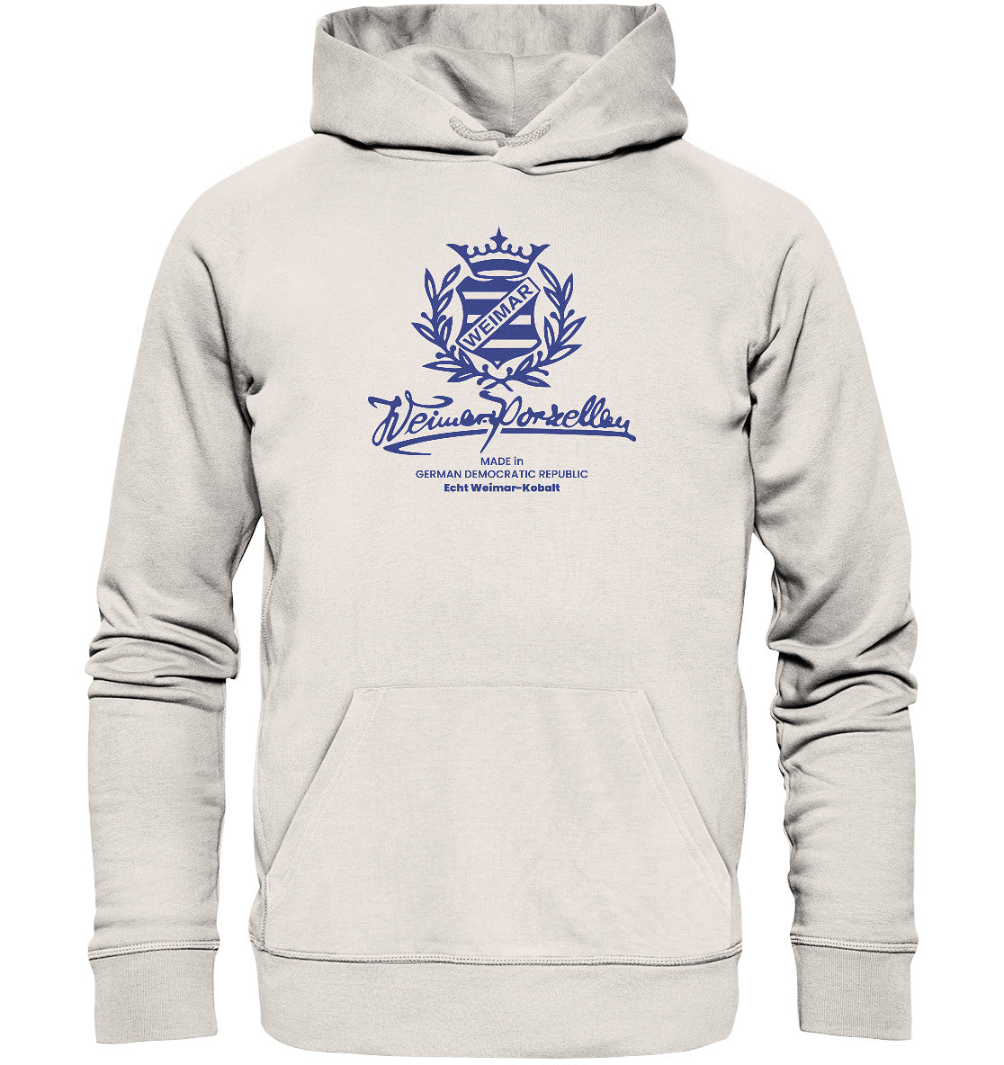 DDR Ostalgie Kapuze / Organic Hoodie Unisex • WEIMAR-PORZELLAN BLANKENHAIN