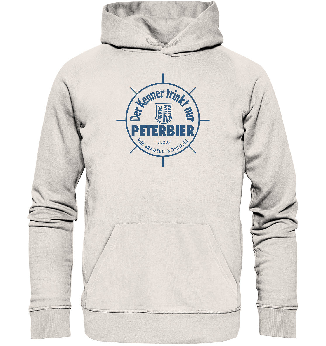 DDR Ostalgie Kapuze / Organic Hoodie Unisex • PETERBIER - VEB BRAUEREI KÖNIGSEE