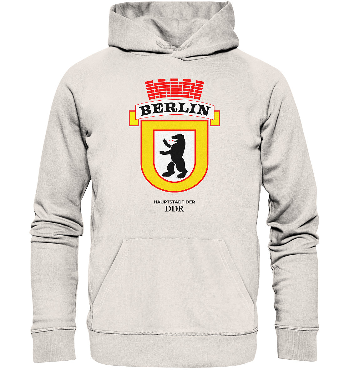 DDR Ostalgie Kapuze / Organic Hoodie Unisex • BERLIN - HAUPSTADT DER DDR - ORIGINAL WIMPEL