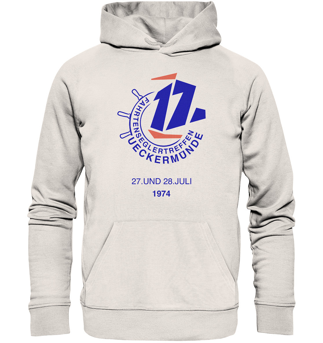 DDR Ostalgie Kapuze / Organic Hoodie Unisex • FAHRTENSEGLERTREFFEN UCKERMÜNDE 1974