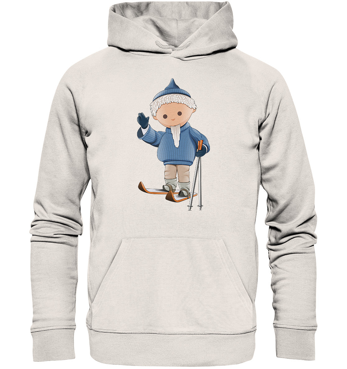 DDR Ostalgie Kapuze / Organic Hoodie Unisex • UNSER SANDMÄNNCHEN - AUF SKIERN (PU 422)