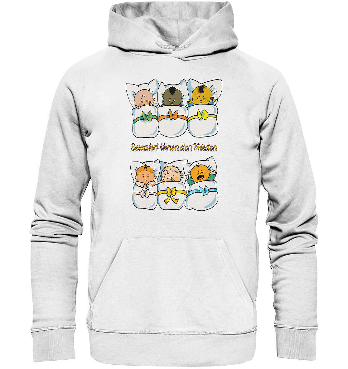 DDR Ostalgie Kapuze / Organic Hoodie Unisex • BEWAHRT IHNEN DEN FRIEDEN (DDR ORIGINAL-PLAKAT)