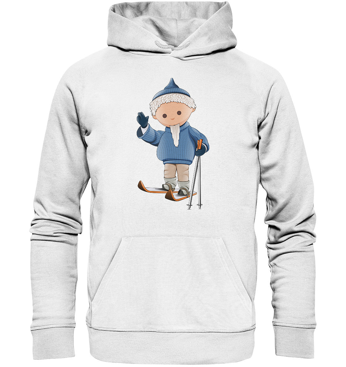 DDR Ostalgie Kapuze / Organic Hoodie Unisex • UNSER SANDMÄNNCHEN - AUF SKIERN (PU 422)