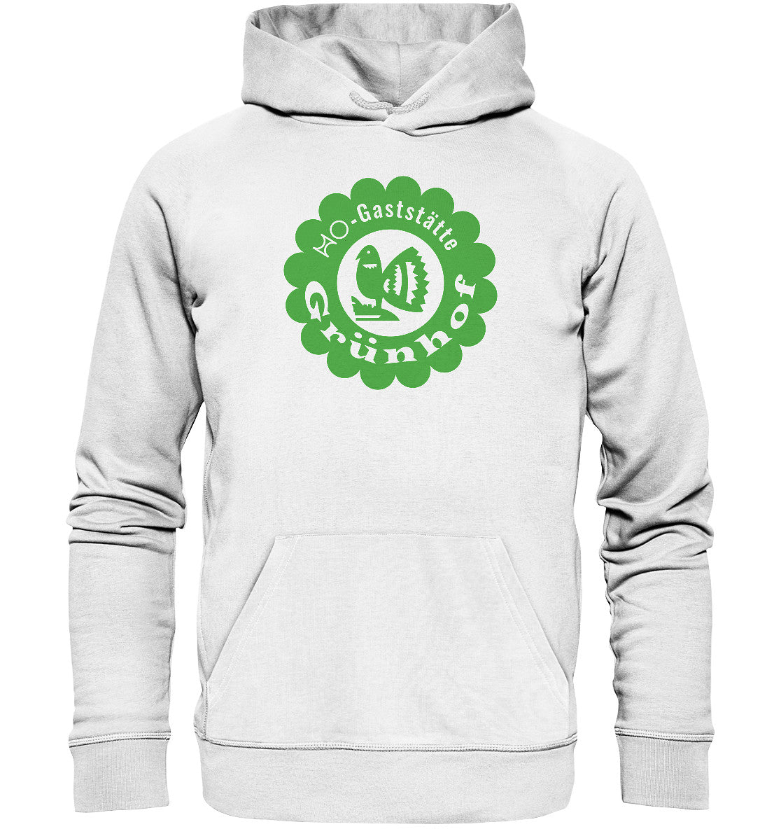 DDR Ostalgie Kapuze / Organic Hoodie Unisex • HO GASTSTÄTTE GRÜNHOF