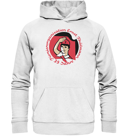 DDR Ostalgie Kapuze / Organic Hoodie Unisex • 35 JAHRE PIONIERORGANISATION ERNST THÄLMANN