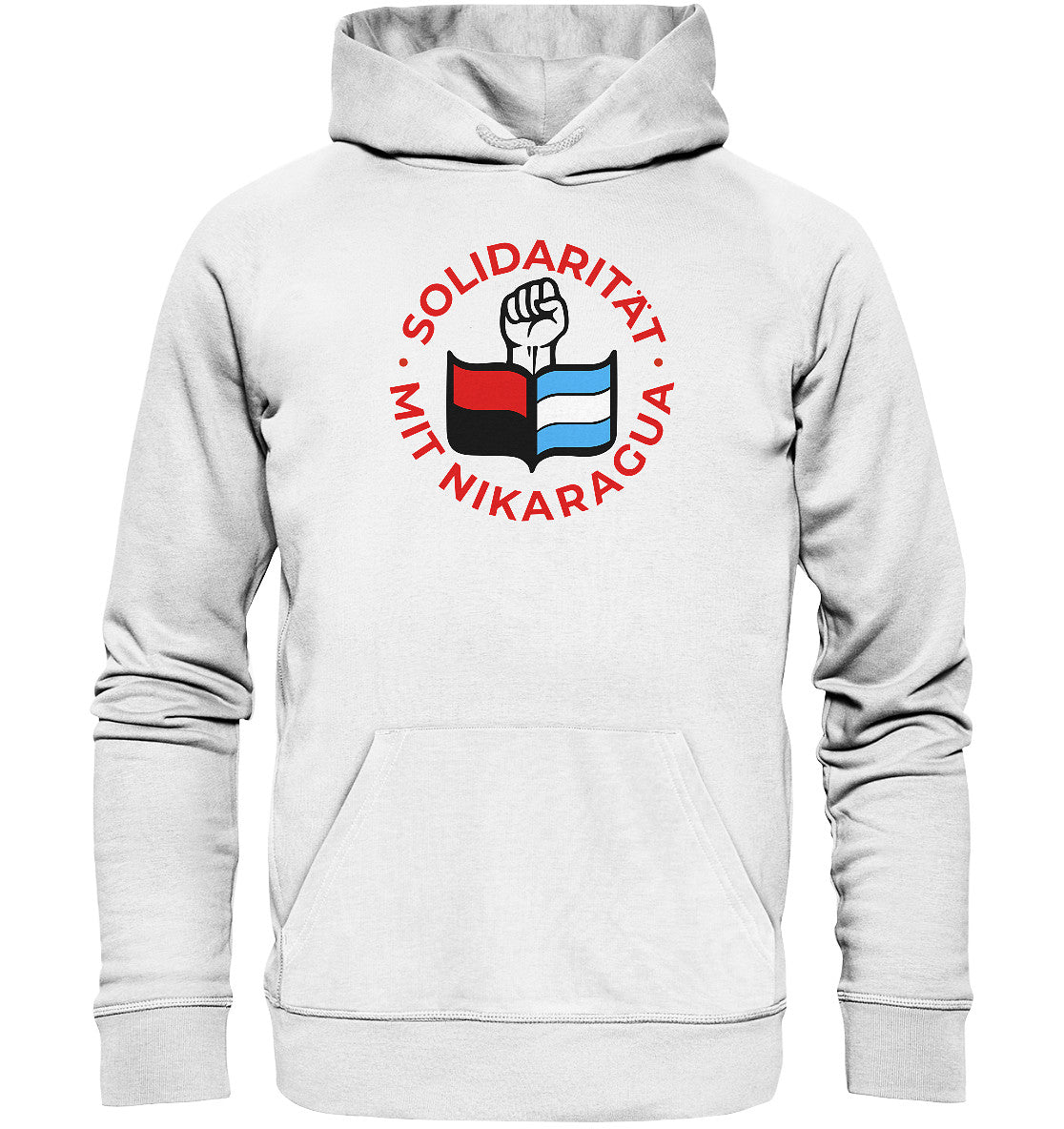 DDR Ostalgie Kapuze / Organic Hoodie Unisex • SOLIDARITÄT MIT NIKARAGUA