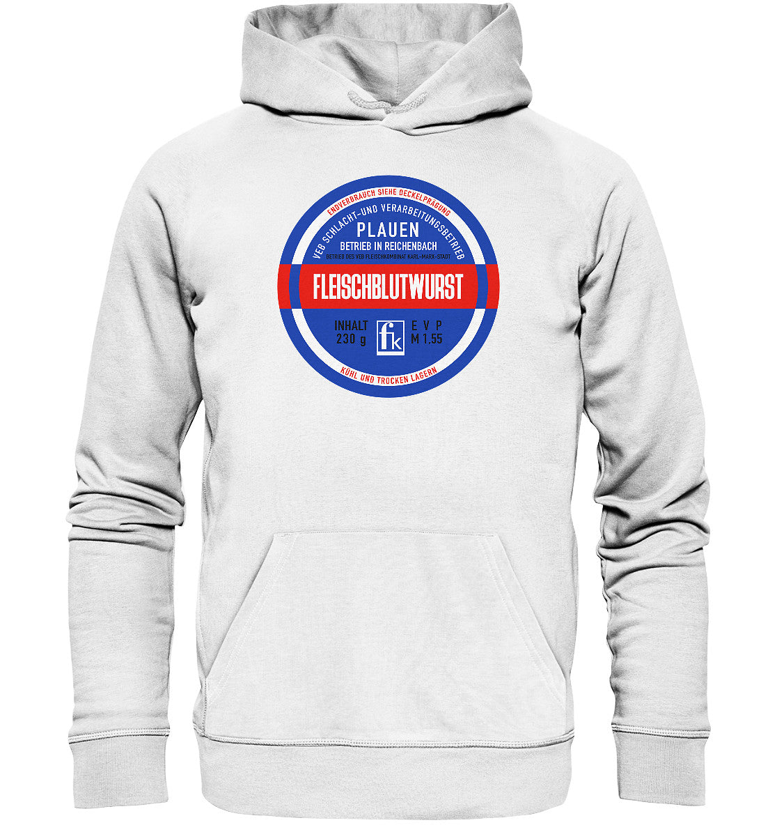 DDR Ostalgie Kapuze / Organic Hoodie Unisex • FLEISCHBLUTWURST KONSERVE - PLAUEN