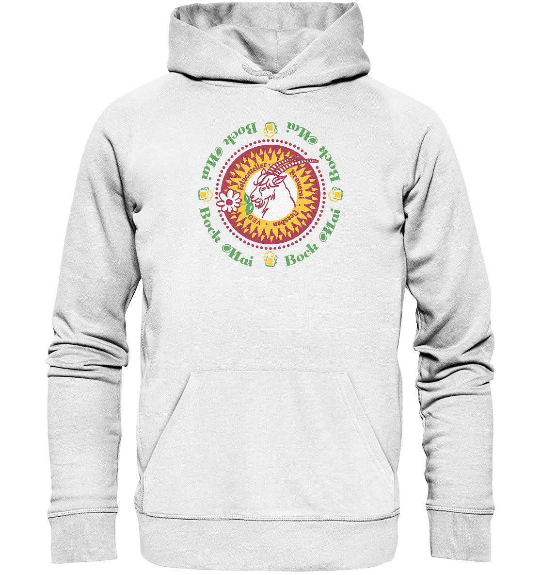 DDR Ostalgie Kapuze / Organic Hoodie Unisex • VEB FELSENKELLER BRAUEREI DRESDEN MAI BOCK