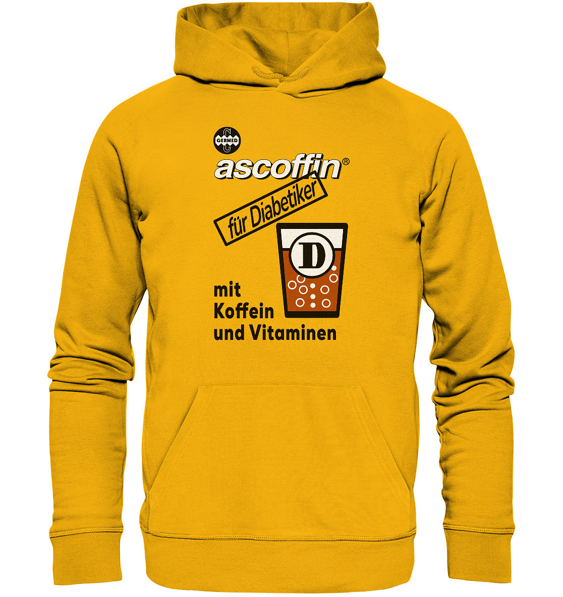 DDR Ostalgie Kapuze / Organic Hoodie Unisex • GERMED ASCOFFIN DIABETIKER