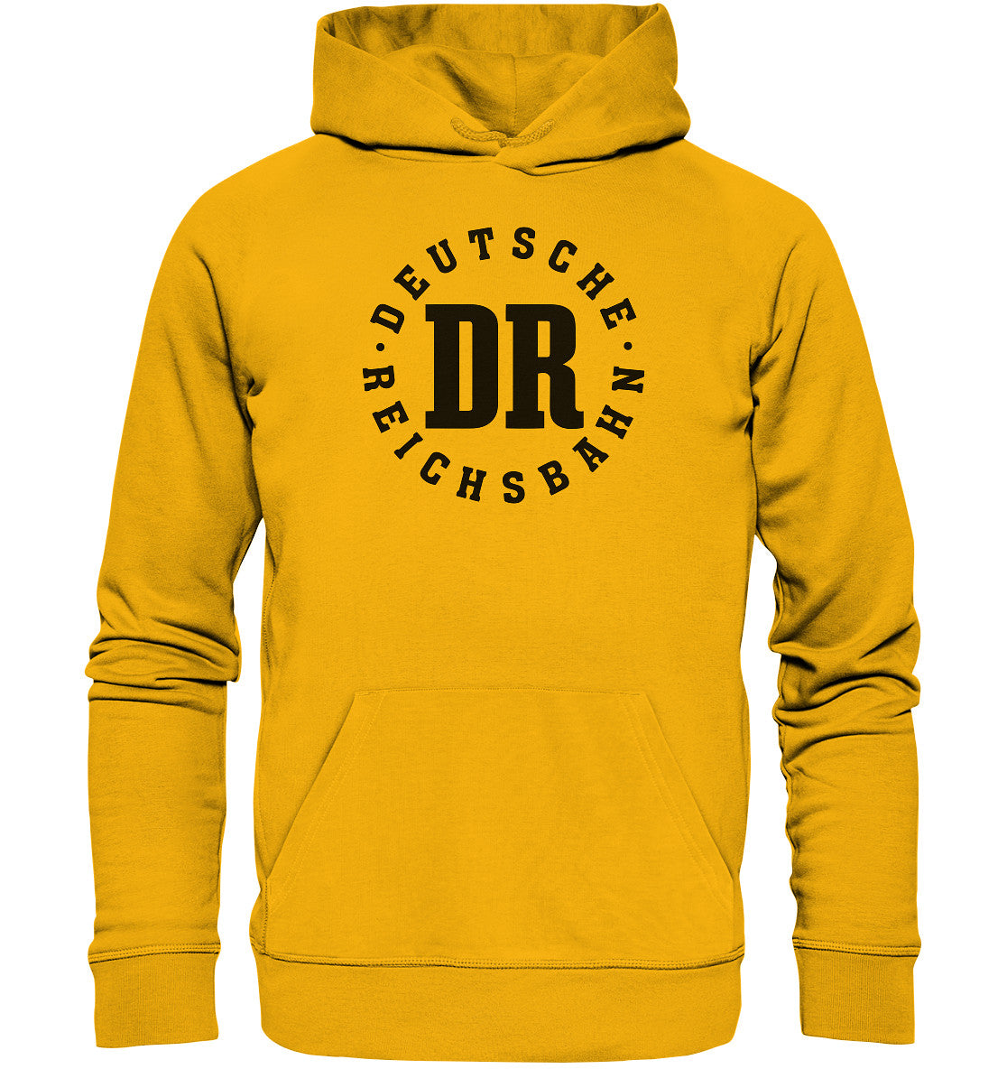 DDR Ostalgie Kapuze / Organic Hoodie Unisex • DR DEUTSCHE REICHSBAHN - WEISS
