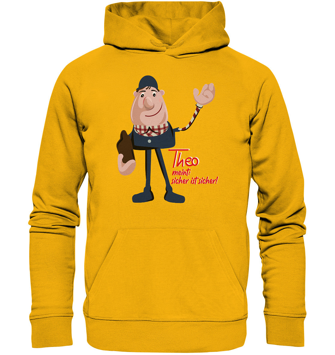 DDR Ostalgie Kapuze / Organic Hoodie Unisex • ARBEITSSCHUTZ THEO - SICHER IST SICHER