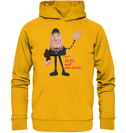 DDR Ostalgie Kapuze / Organic Hoodie Unisex • ARBEITSSCHUTZ THEO - SICHER IST SICHER