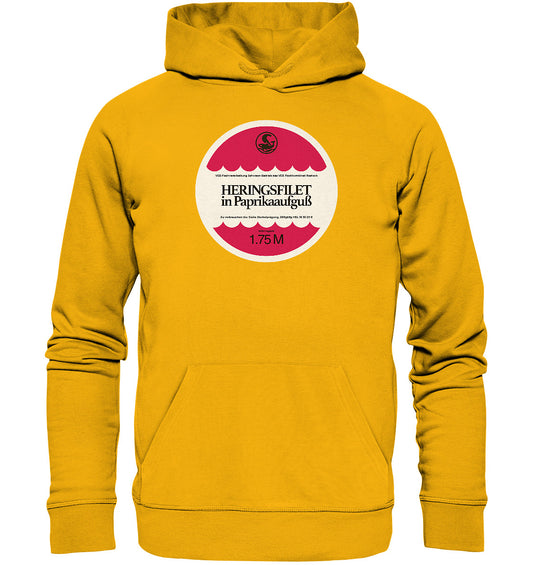 DDR Ostalgie Kapuze / Organic Hoodie Unisex • FISCHKOMBINAT ROSTOCK - HERINGSFILET
