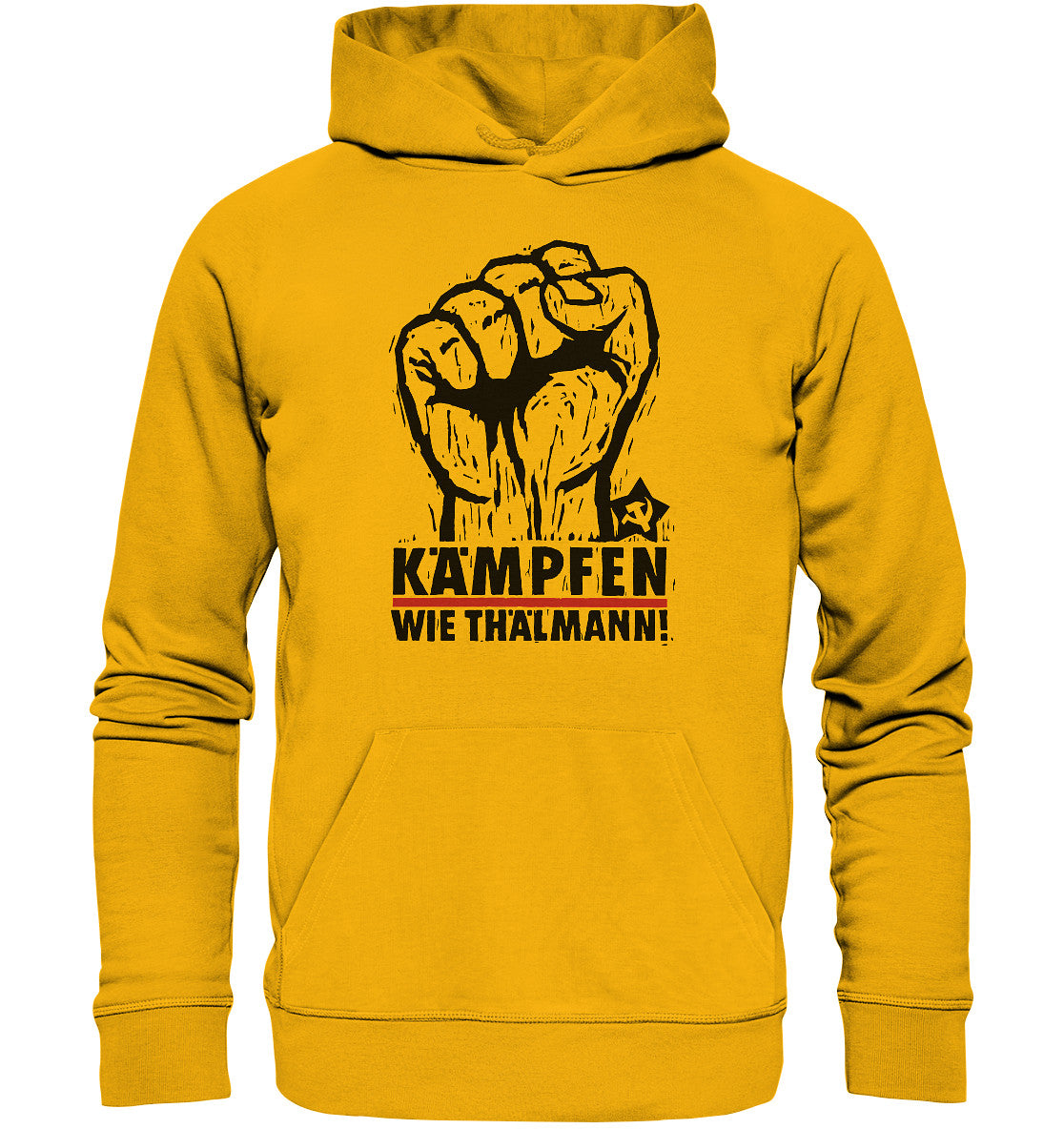 DDR Ostalgie Kapuze / Organic Hoodie Unisex • KÄMPFEN WIE THÄLMANN! (DDR-ORIGINAL-PLAKAT)