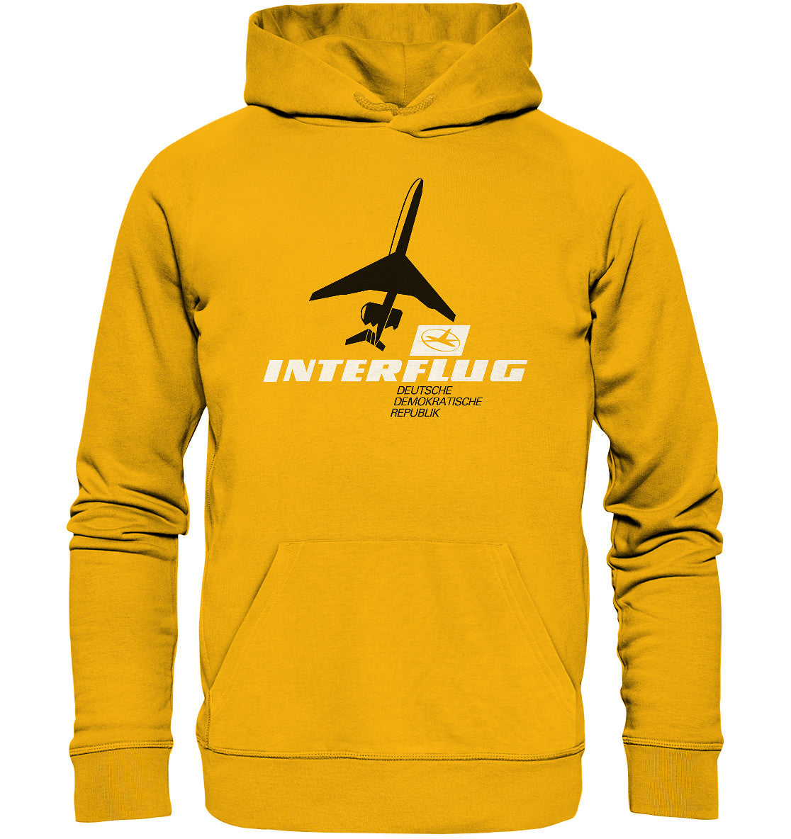 DDR Ostalgie Kapuze / Organic Hoodie Unisex • IF - INTERFLUG DDR - ORIGINAL WERBUNG 1981