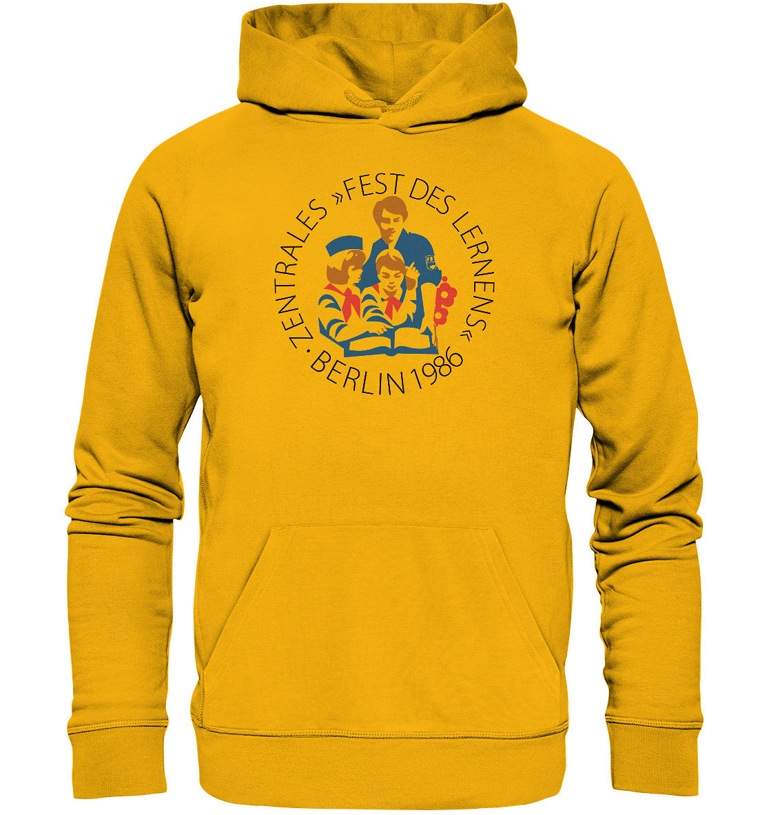DDR Ostalgie Kapuze / Organic Hoodie Unisex • FEST DES LERNENS, BERLIN 1986