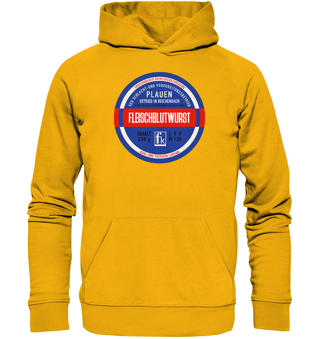 DDR Ostalgie Kapuze / Organic Hoodie Unisex • FLEISCHBLUTWURST KONSERVE - PLAUEN
