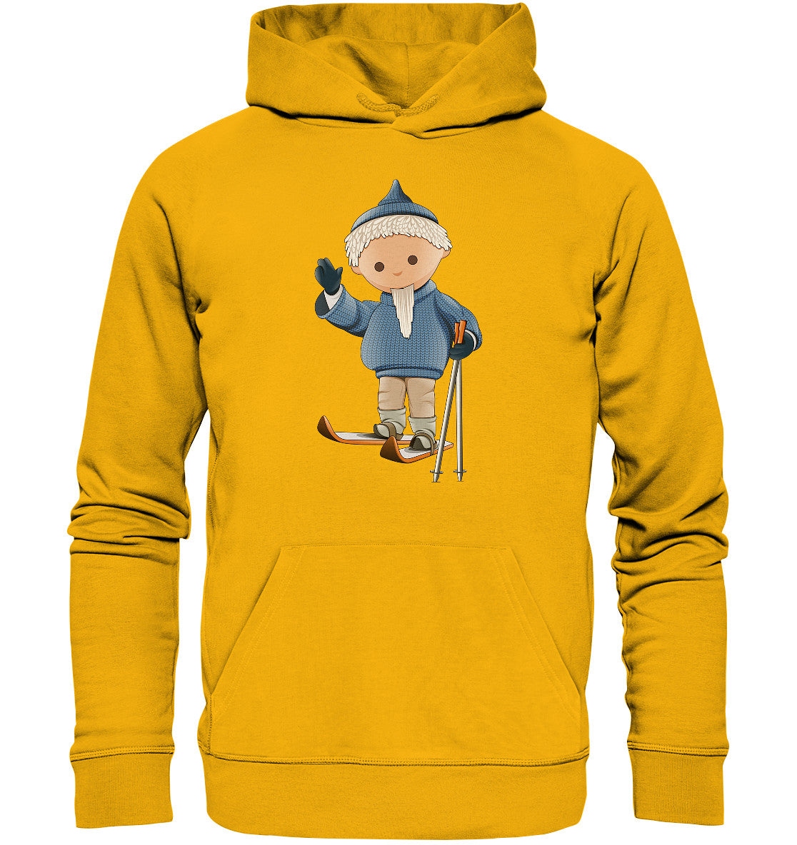 DDR Ostalgie Kapuze / Organic Hoodie Unisex • UNSER SANDMÄNNCHEN - AUF SKIERN (PU 422)