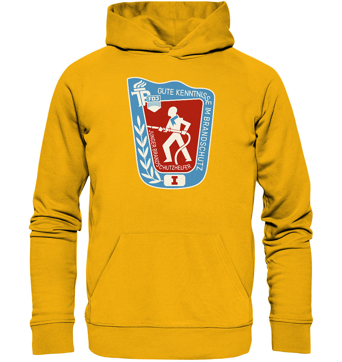 DDR Ostalgie Kapuze / Organic Hoodie Unisex • JUNGER BRANDSCHUTZHELFER
