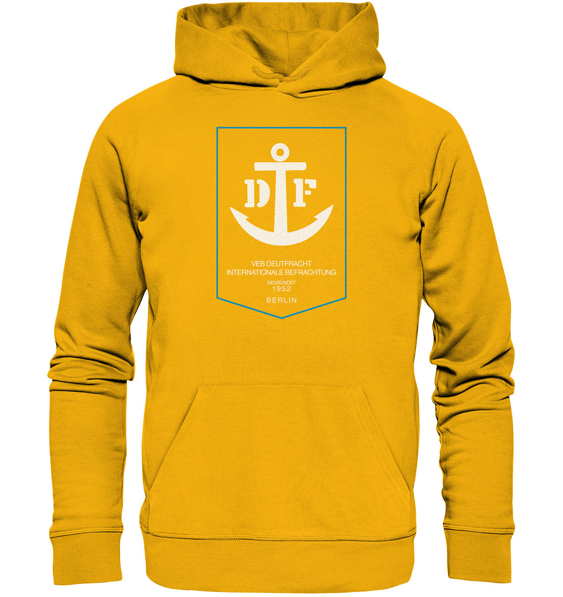 DDR Ostalgie Kapuze / Organic Hoodie Unisex • VEB DEUTFRACHT