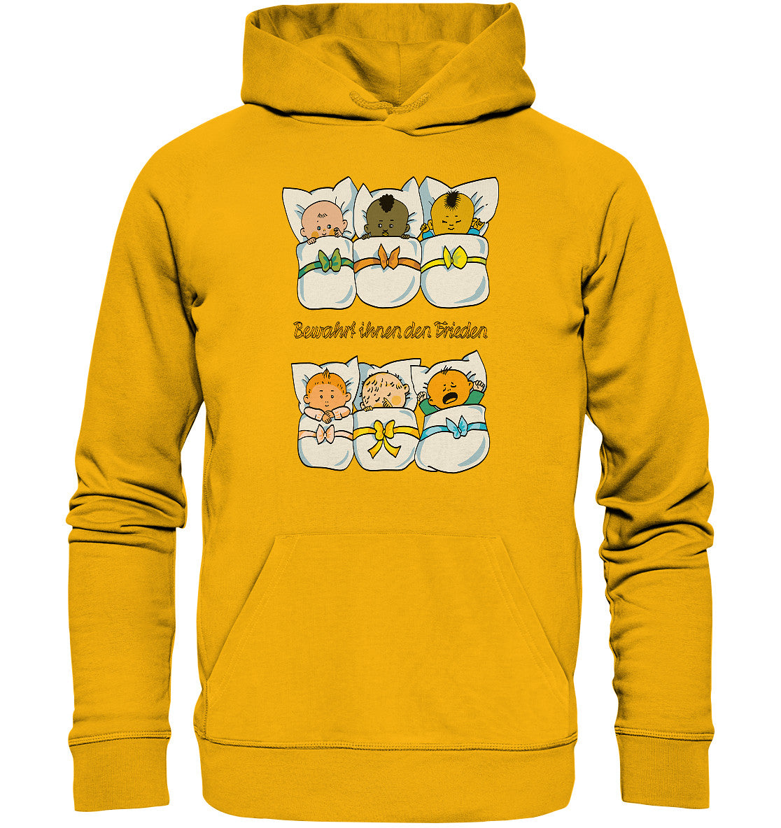 DDR Ostalgie Kapuze / Organic Hoodie Unisex • BEWAHRT IHNEN DEN FRIEDEN (DDR ORIGINAL-PLAKAT)