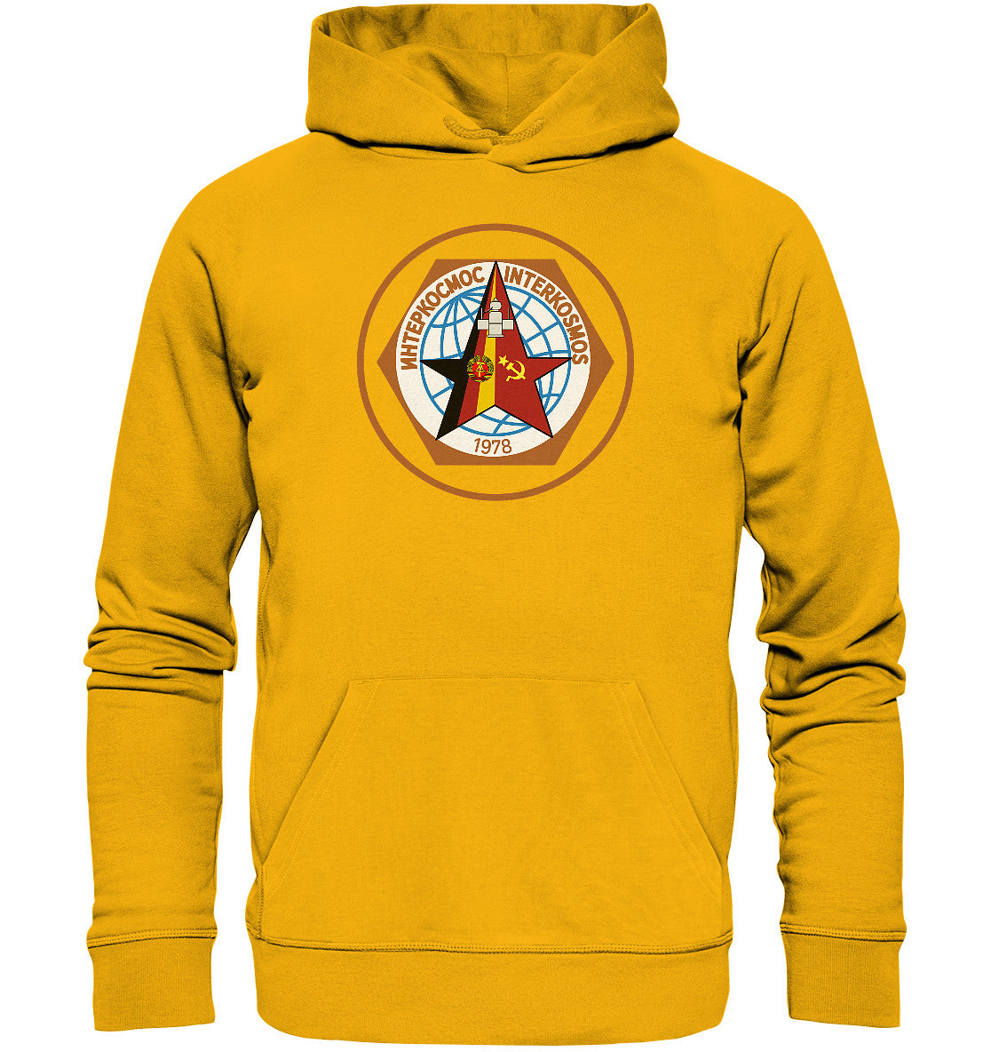 DDR Ostalgie Kapuze / Organic Hoodie Unisex • INTERKOSMOS 1978