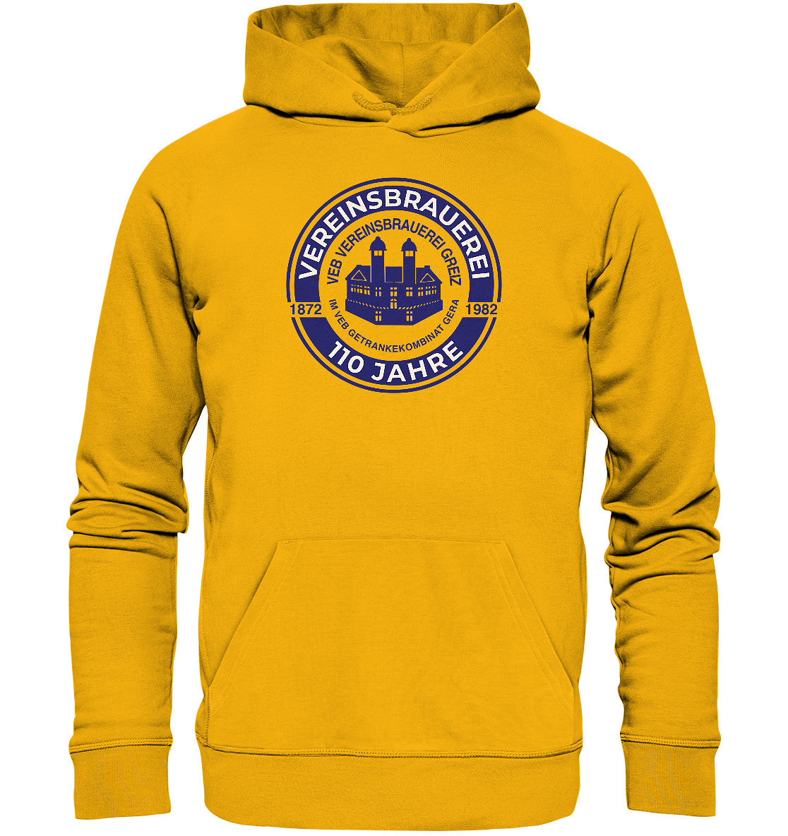 DDR Ostalgie Kapuze / Organic Hoodie Unisex • VEB VEREINSBRAUEREI GREIZ - GETRÄNKEKOMBINAT GERA