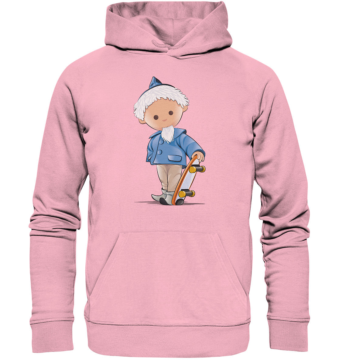 DDR Ostalgie Kapuze / Organic Hoodie Unisex • UNSER SANDMÄNNCHEN - ROLLBRETT-SKATER