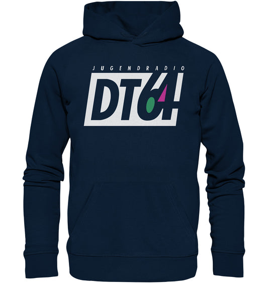 DDR Ostalgie Kapuze / Organic Hoodie Unisex • DT64 JUGENDRADIO - DUNKEL