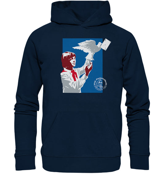 DDR Ostalgie Kapuze / Organic Hoodie Unisex • PIONIERE FÜR FRIEDEN - DRESDEN 1982