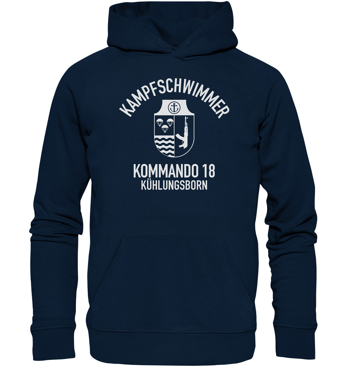 DDR Ostalgie Kapuze / Organic Hoodie Unisex •  DDR KAMPFSCHWIMMER KÜHLUNGSBORN - dunkel