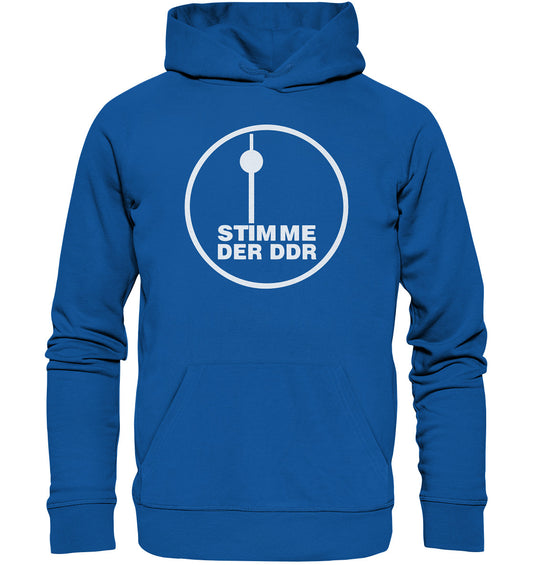 DDR Ostalgie Kapuze / Organic Hoodie Unisex • STIMME DER DDR - DUNKEL