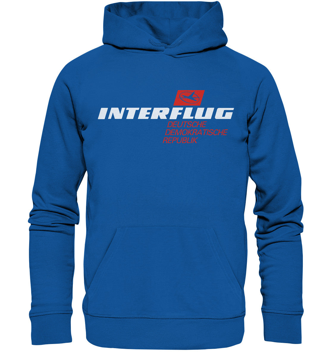 DDR Ostalgie Kapuze / Organic Hoodie Unisex • INTERFLUG - DUNKEL