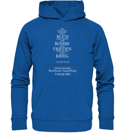DDR Ostalgie Kapuze / Organic Hoodie Unisex • BUCHKUNST-AUSSTELLUNG LEIPZIG 1989