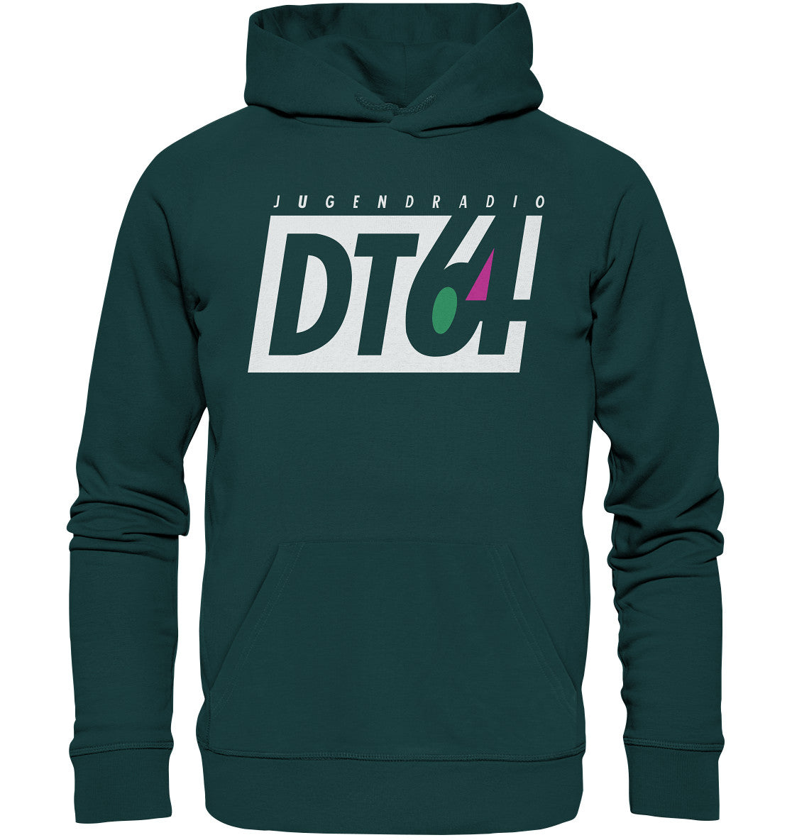 PREMIUM ORGANIC HOODIE UNISEX • DT64 JUGENDRADIO - DUNKEL