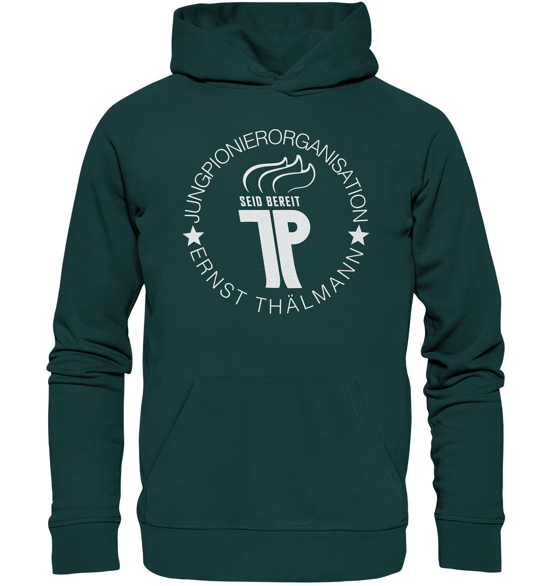 PREMIUM ORGANIC HOODIE UNISEX • JUNGE PIONIERE - DUNKEL