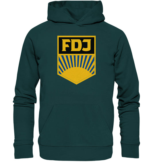 DDR Ostalgie Kapuze / Organic Hoodie Unisex • FDJ FREIE DEUTSCHE JUGEND