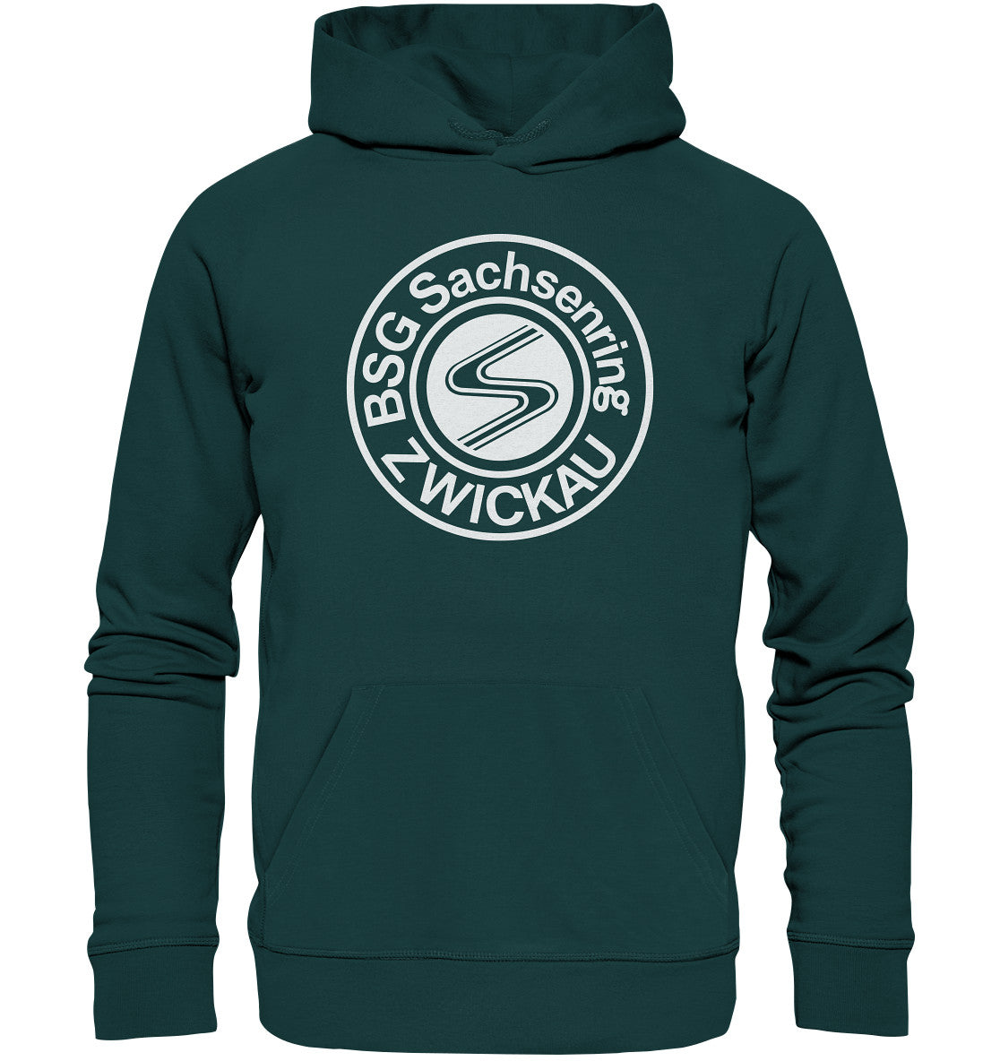 PREMIUM ORGANIC HOODIE UNISEX • SACHSENRING ZWICKAU - DUNKEL