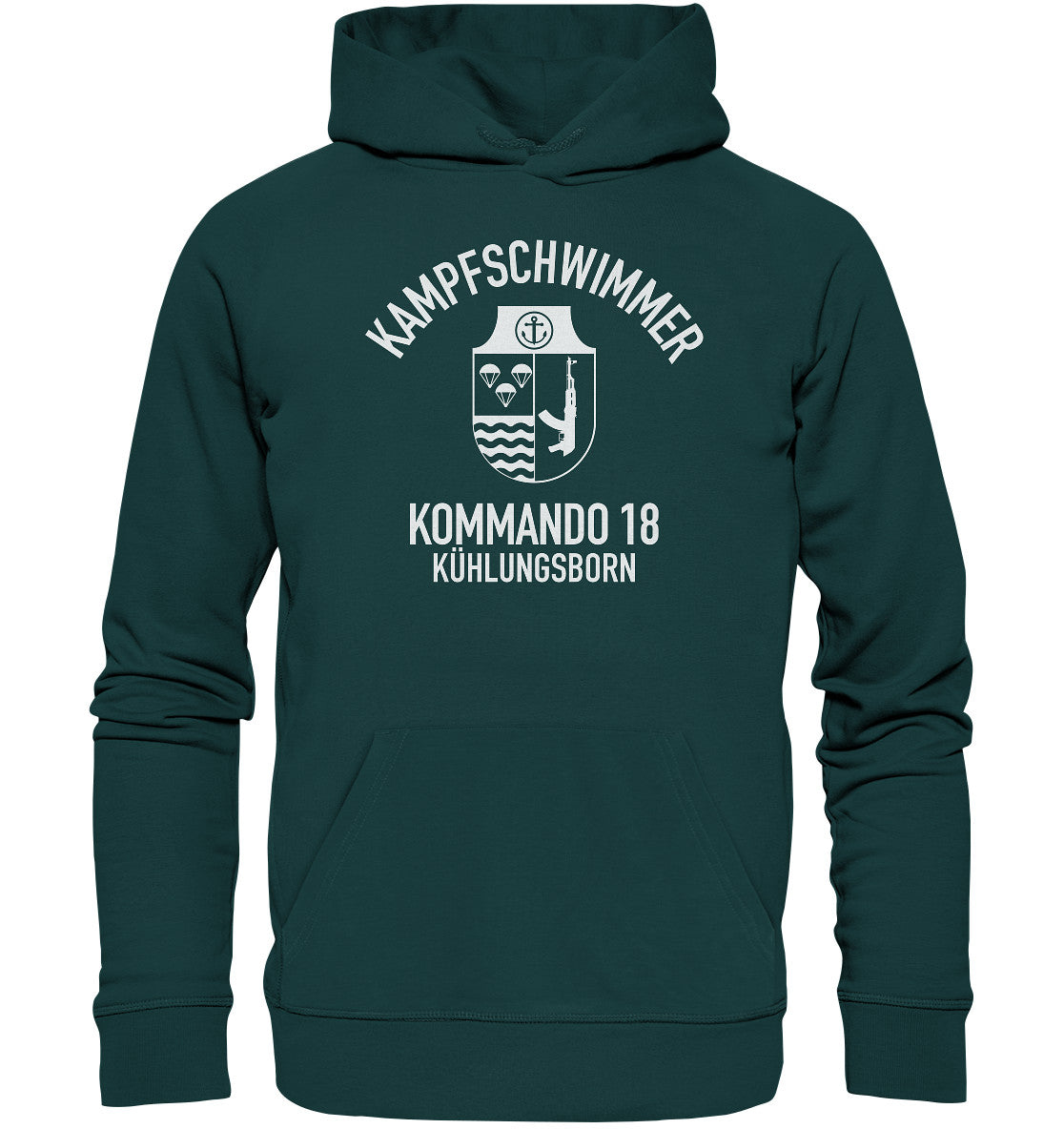 DDR Ostalgie Kapuze / Organic Hoodie Unisex •  DDR KAMPFSCHWIMMER KÜHLUNGSBORN - dunkel