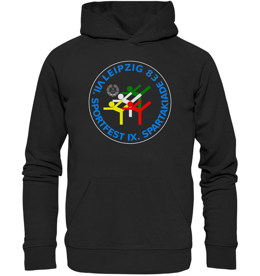 DDR Ostalgie Kapuze / Organic Hoodie Unisex • SPARTAKIADE LEIPZIG