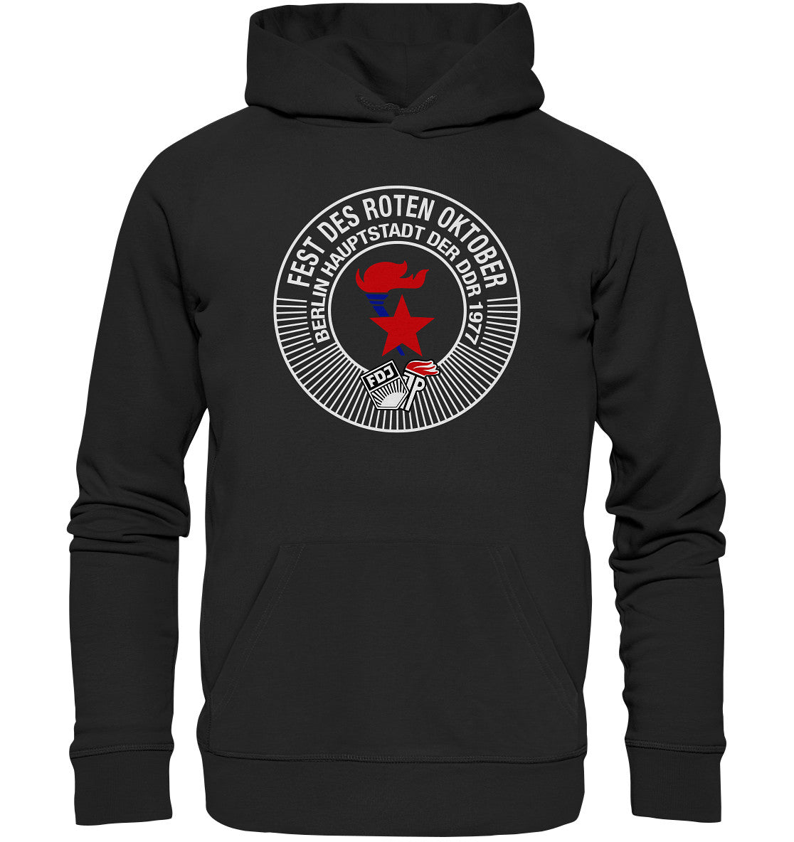 PREMIUM ORGANIC HOODIE UNISEX • FEST ROTEN OKTOBER 1977 - TRANSPARENT