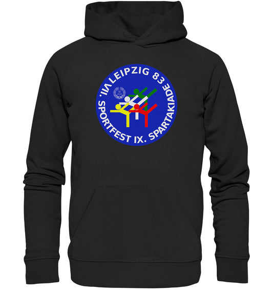 DDR Ostalgie Kapuze / Organic Hoodie Unisex • SPARTAKIADE LEIPZIG